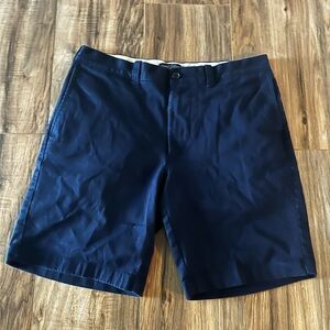 J Crew Mercantile Flex Mens Flat Front Chino Shorts Sz32 Navy H5020